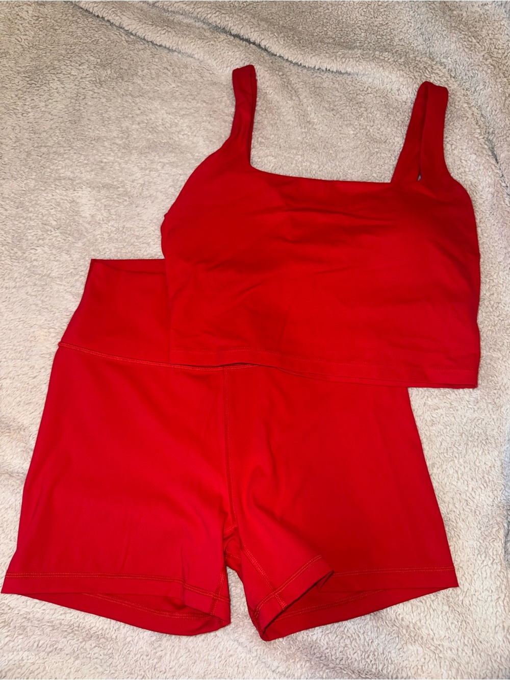 CRZ Yoga Red Workout Set - Picture 1 of 3
